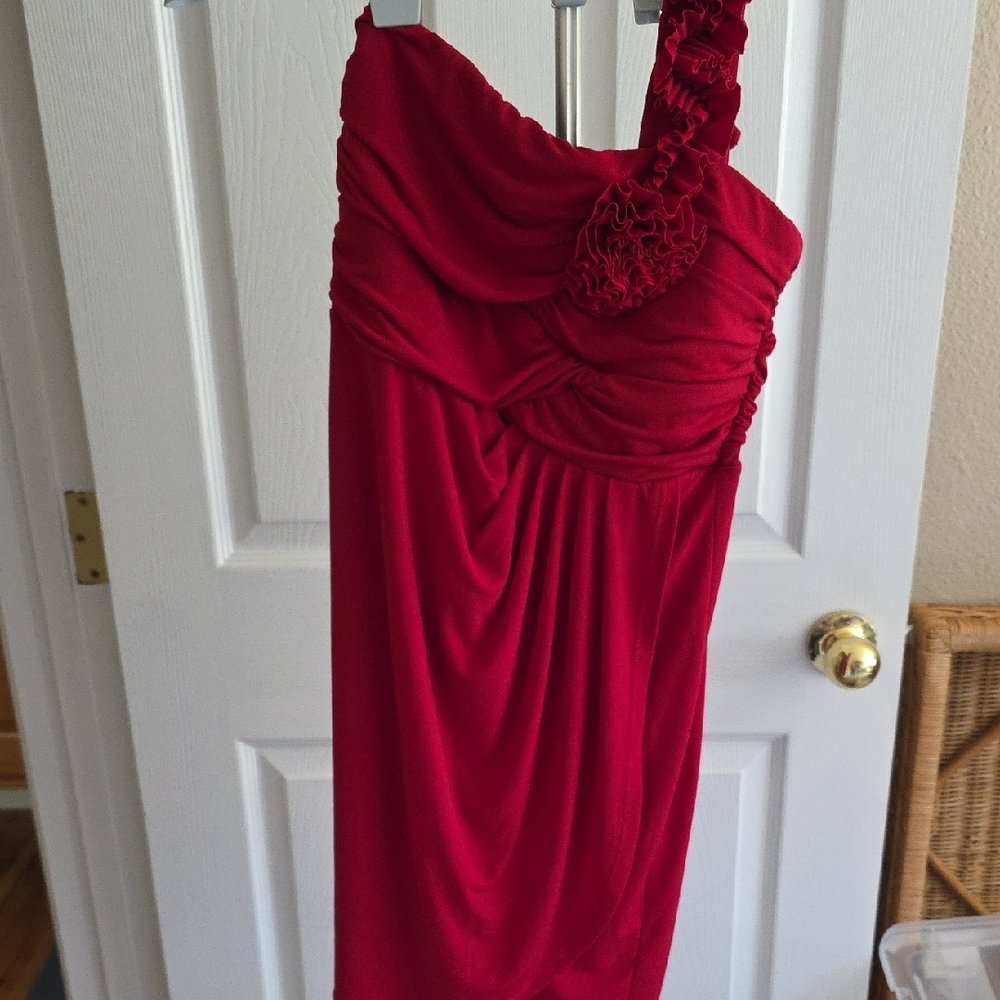 Sweet Storm One Shoulder Red Dress